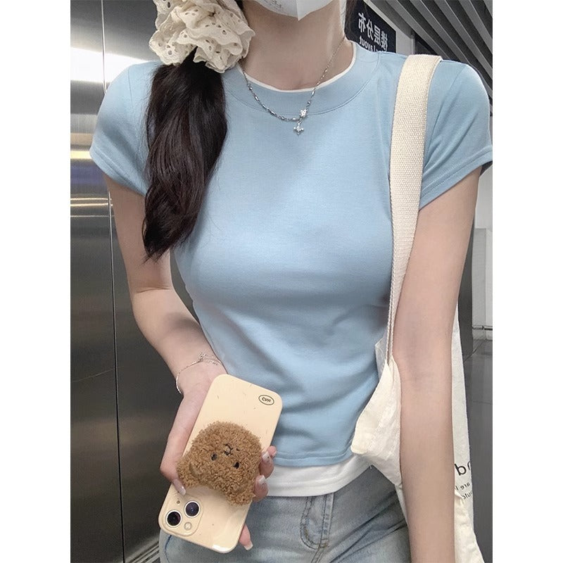 Women’s Pure Desire Pleated Waist Slim Fit T-Shirt