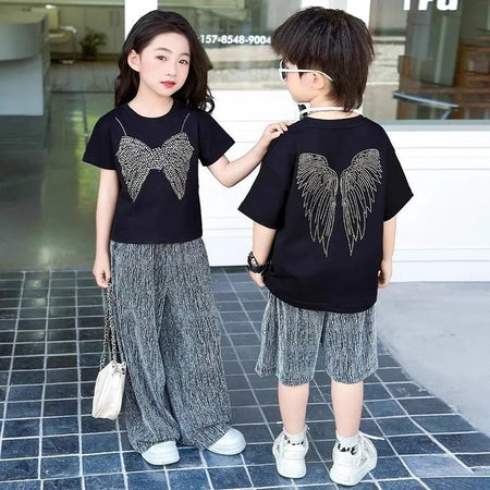 2026 Kids’ Summer Sibling Sports Short & Pants Sets – Summer Kids Fashion Nepal | Tudoholic