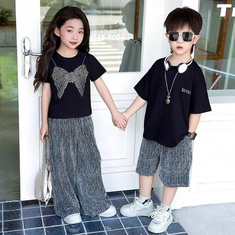 2026 Kids’ Summer Sibling Sports Short & Pants Sets – Summer Kids Fashion Nepal | Tudoholic