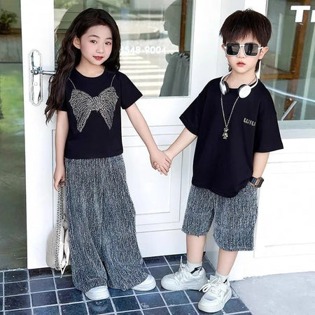 2026 Kids’ Summer Sibling Sports Short & Pants Sets – Summer Kids Fashion Nepal | Tudoholic
