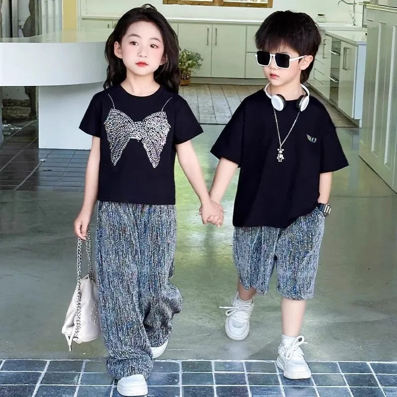2026 Kids’ Summer Sibling Sports Short & Pants Sets – Summer Kids Fashion Nepal | Tudoholic