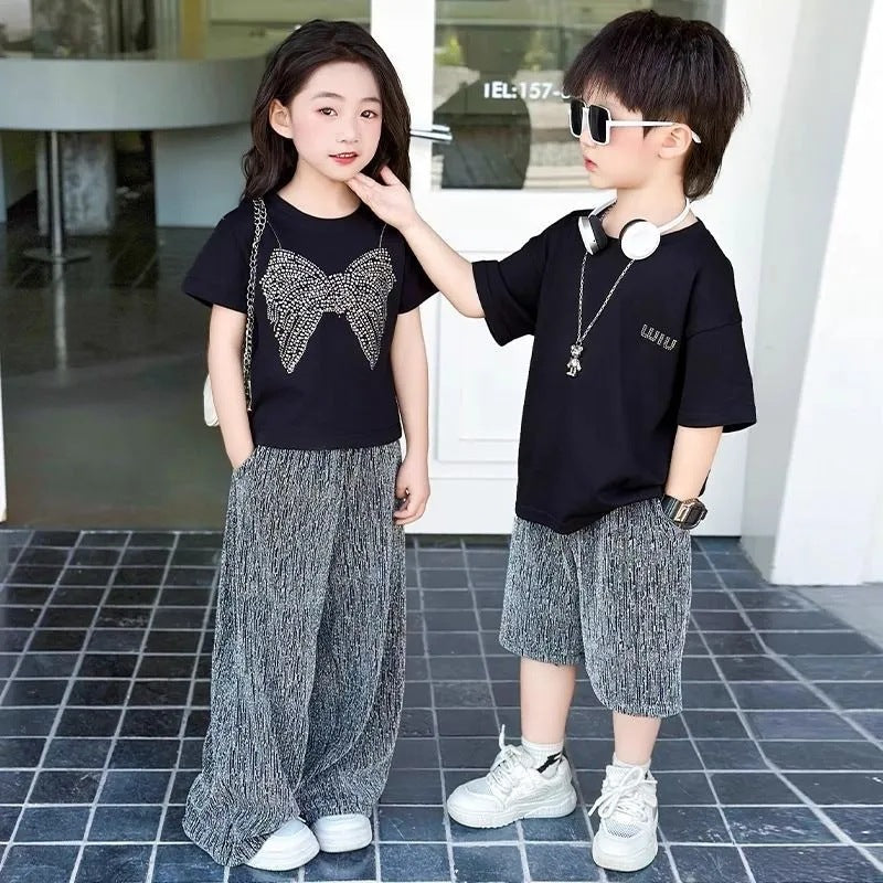 2026 Kids’ Summer Sibling Sports Short & Pants Sets – Summer Kids Fashion Nepal | Tudoholic
