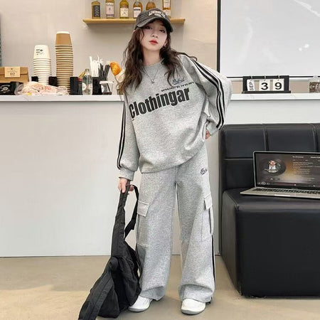 Girls’ Spring & Fall 2024 Letter Print Two-Piece Set – Spring Autumn Kids Fashion Nepal | Tudoholic