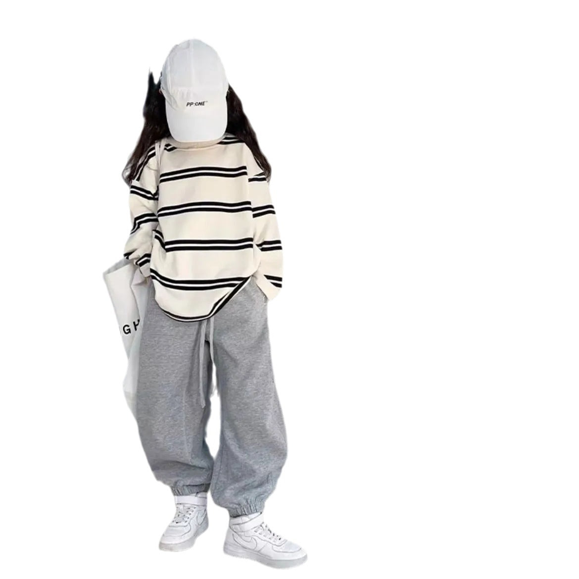 Girls’ Autumn 2024 Korean-Style Striped Two-Piece Set – Spring Autumn Kids Fashion Nepal | Tudoholic