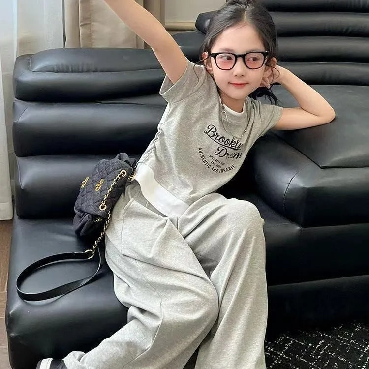 Girls’ Summer 2025 Fake Two-Piece Trendy Set – Summer Kids Fashion Nepal | Tudoholic