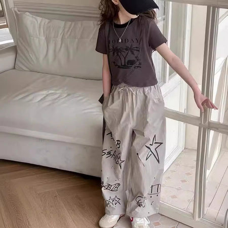 Girls’ Summer 2025 Western-Style Two-Piece Set – Summer Kids Fashion Nepal | Tudoholic