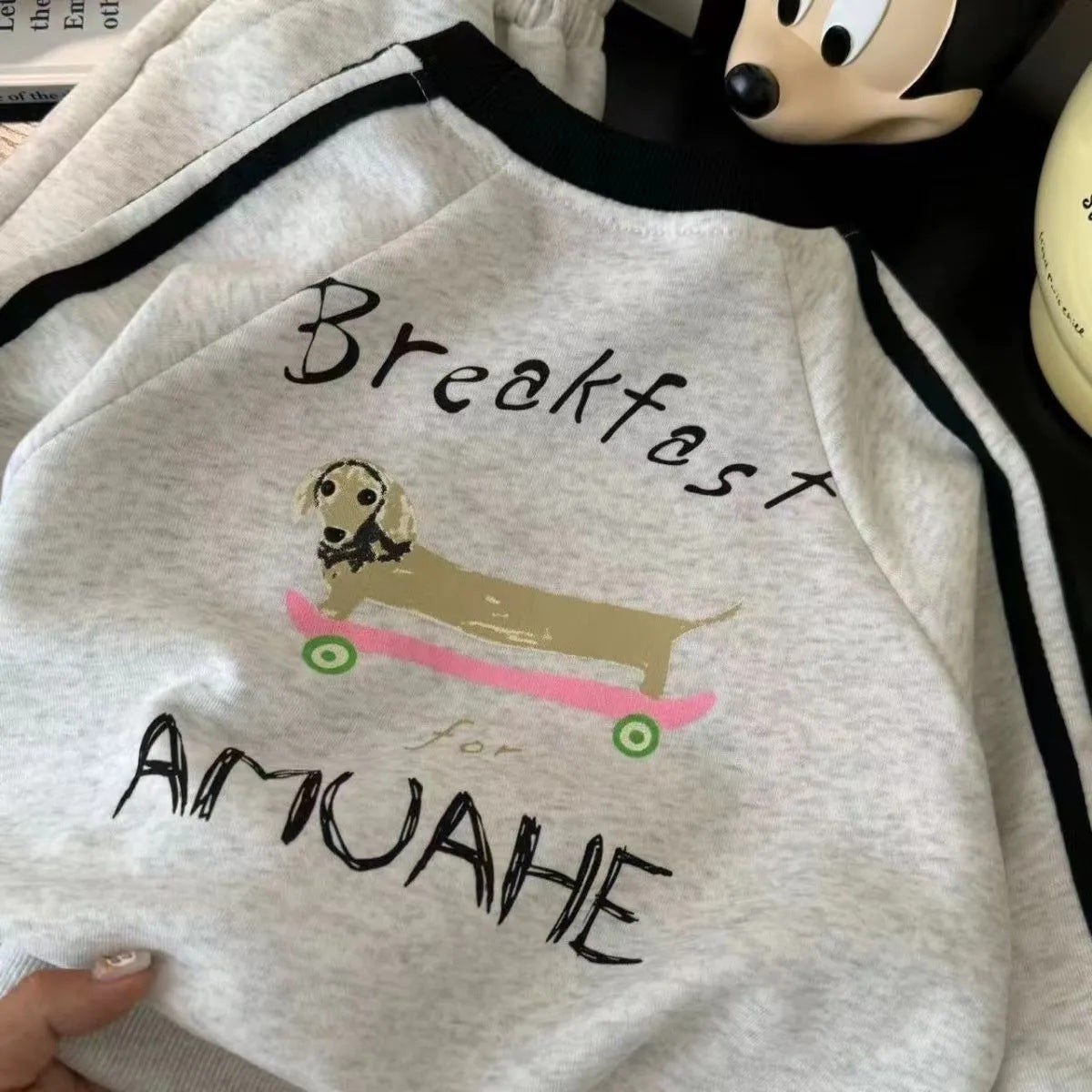 Children’s Autumn 2024 Cartoon Sweat Two-Piece Set – Spring Autumn Kids Fashion Nepal | Tudoholic