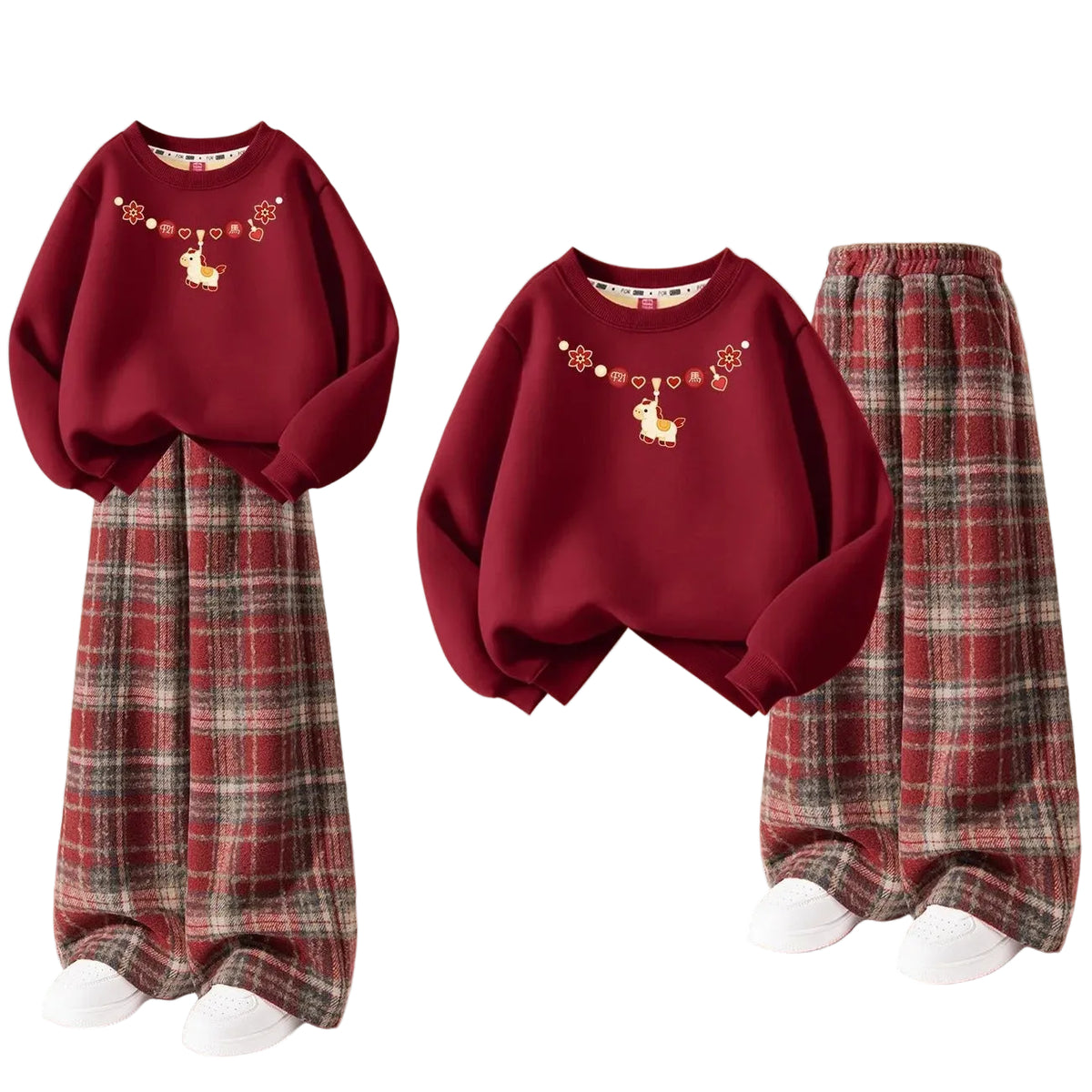 Girls’ 2026 Red New Year Festive Autumn-Winter Suit – Winter Kids Fashion Nepal | Tudoholic