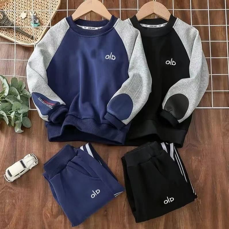 Boys’ 2025 Autumn Sports Sweat Two-Piece Set – Spring Autumn Kids Fashion Nepal | Tudoholic