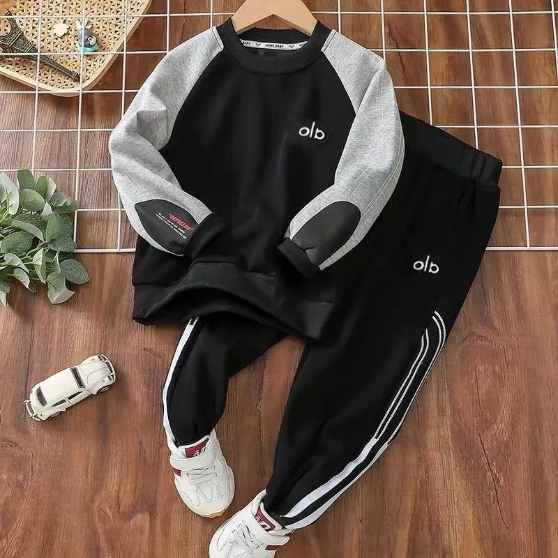 Boys’ 2025 Autumn Sports Sweat Two-Piece Set – Spring Autumn Kids Fashion Nepal | Tudoholic