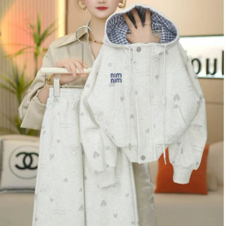 Girls’ Autumn 2025 Korean-Style Hooded Two-Piece Set – Spring Autumn Kids Fashion Nepal | Tudoholic