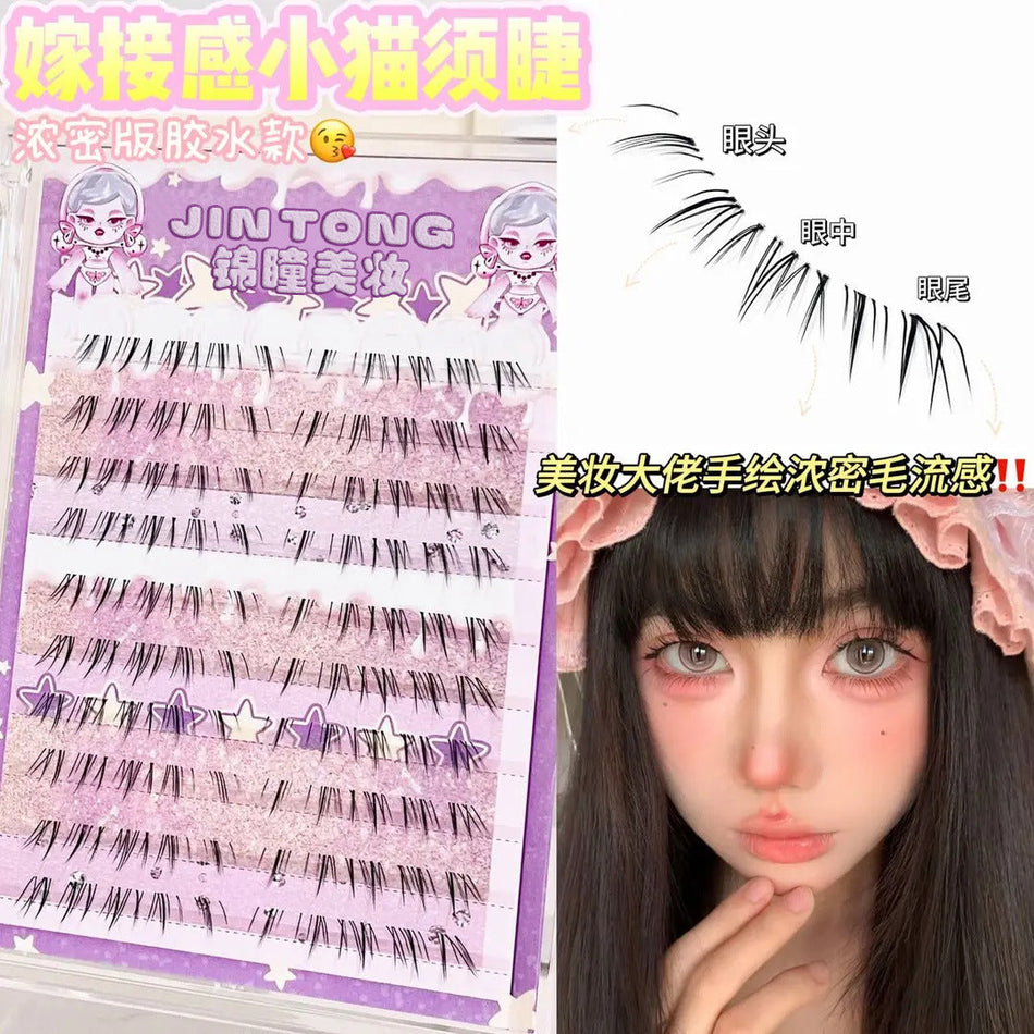 Glue-Free Cat Eye False Lashes – Natural Look