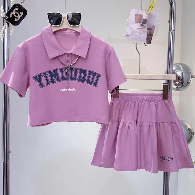 Girls’ Summer 2024 Polo Two-Piece Trendy Dress – Summer Kids Fashion Nepal | Tudoholic