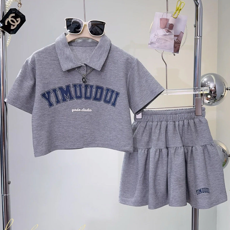 Girls’ Summer 2024 Polo Two-Piece Trendy Dress – Summer Kids Fashion Nepal | Tudoholic
