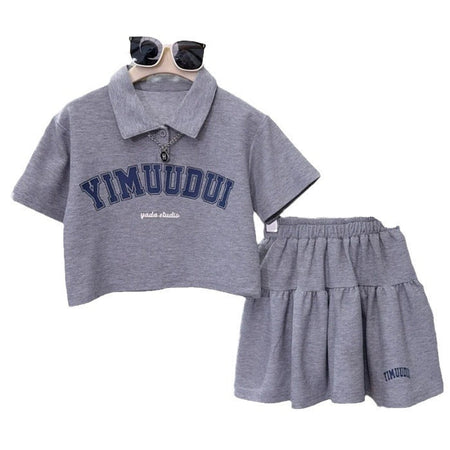 Girls’ Summer 2024 Polo Two-Piece Trendy Dress – Summer Kids Fashion Nepal | Tudoholic