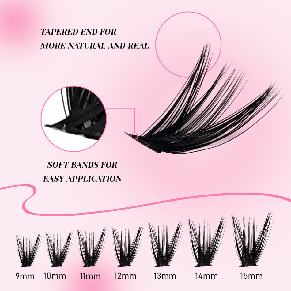 Cluster False Eyelashes Set – Thick Volume Look