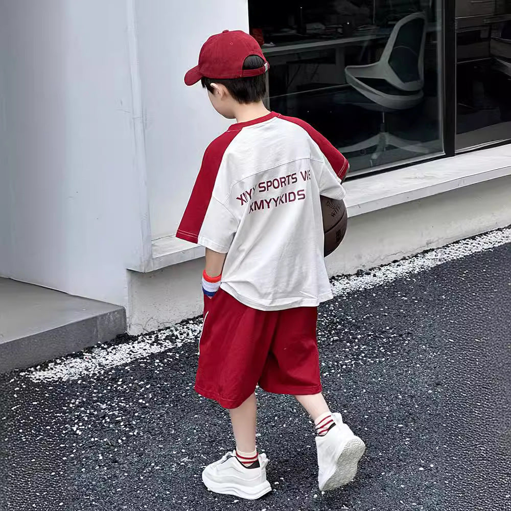Boys’ Summer 2025 Thin Sports Two-Piece Set – Summer Kids Fashion Nepal | Tudoholic