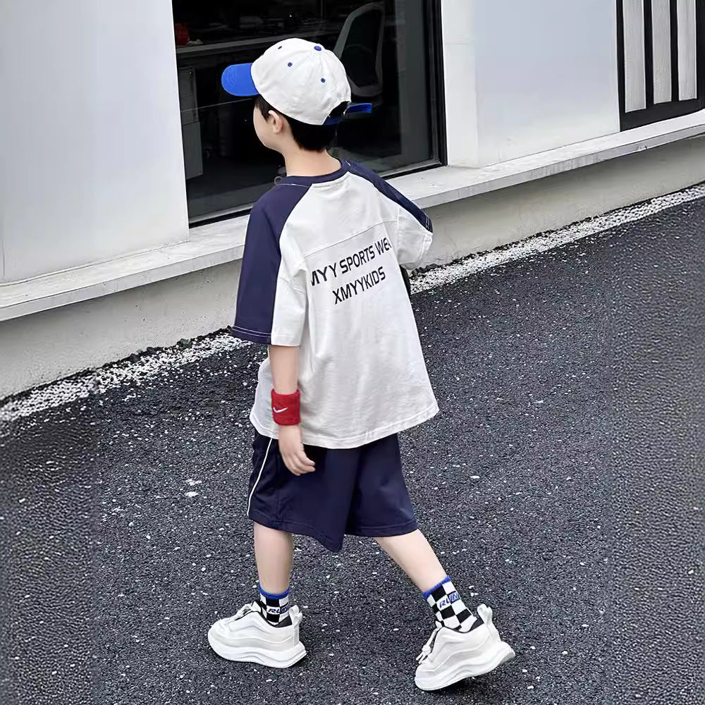 Boys’ Summer 2025 Thin Sports Two-Piece Set – Summer Kids Fashion Nepal | Tudoholic