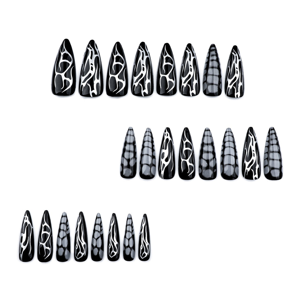 Crocodile Pattern Wearable Nails – Luxury Design