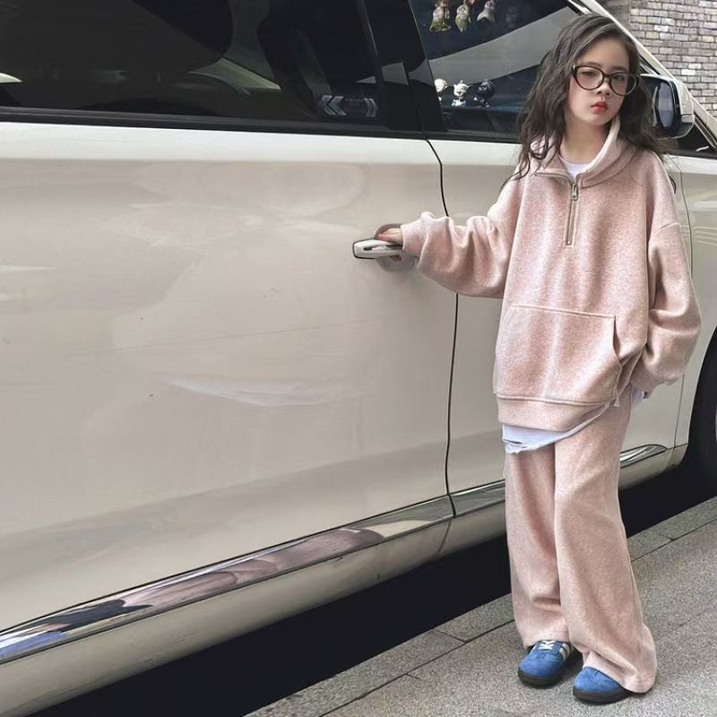 Girls’ Spring & Autumn 2025 Korean-Style Sweatshirt Set – Spring Autumn Kids Fashion Nepal | Tudoholic