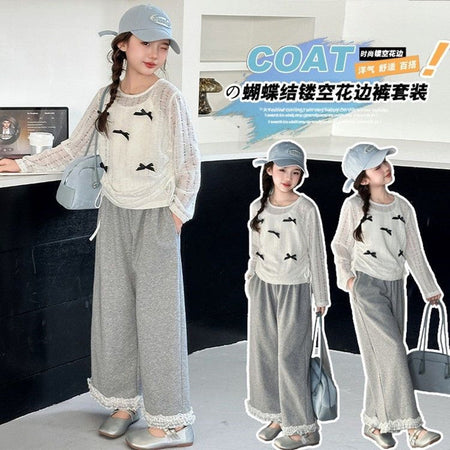 Girls’ Autumn 2025 Long-Sleeve Casual Two-Piece Set – Spring Autumn Kids Fashion Nepal | Tudoholic