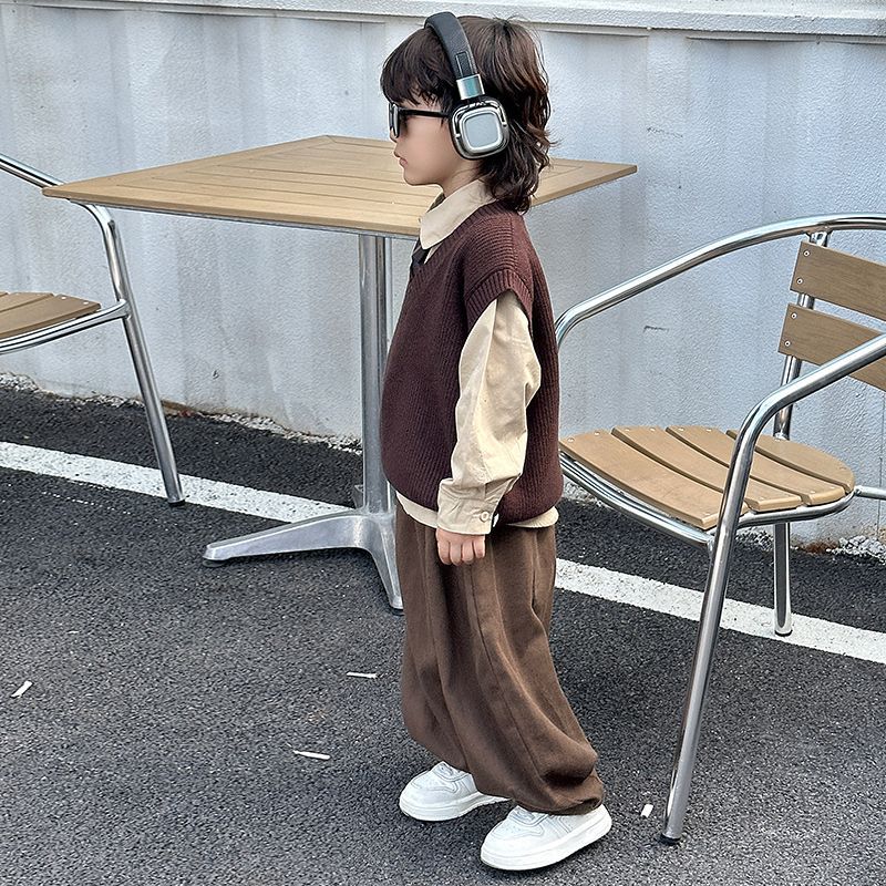 Boys’ Autumn 2025 Three-Piece Vest Suit – Spring Autumn Kids Fashion Nepal | Tudoholic