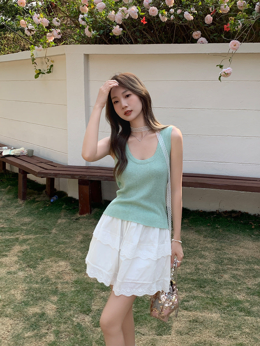 U-Neck Camisole Women Slim Beach Top Summer 2026