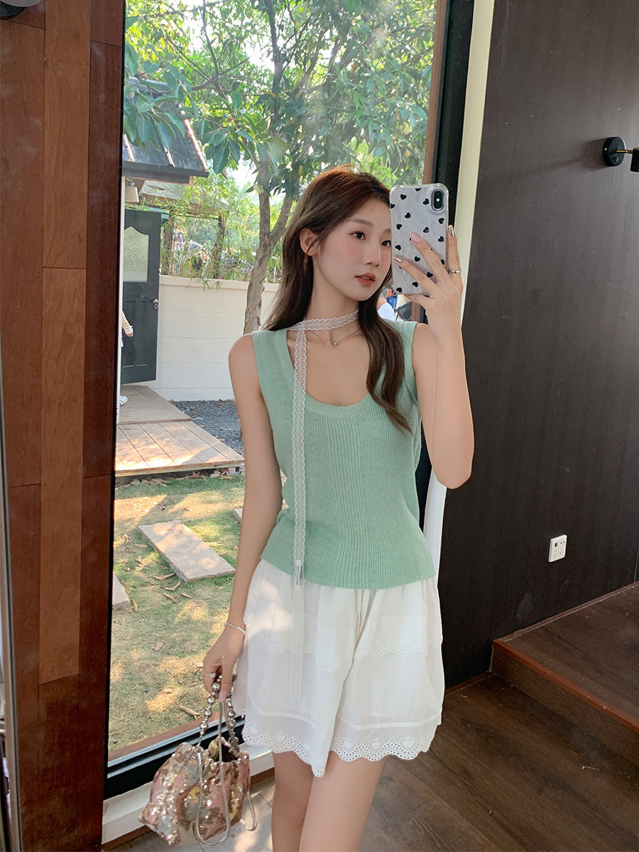 U-Neck Camisole Women Slim Beach Top Summer 2026