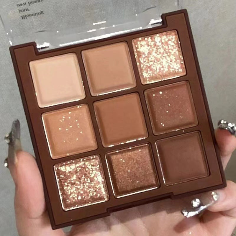 Chocolate 9-Color Eyeshadow – Matte & Glitter