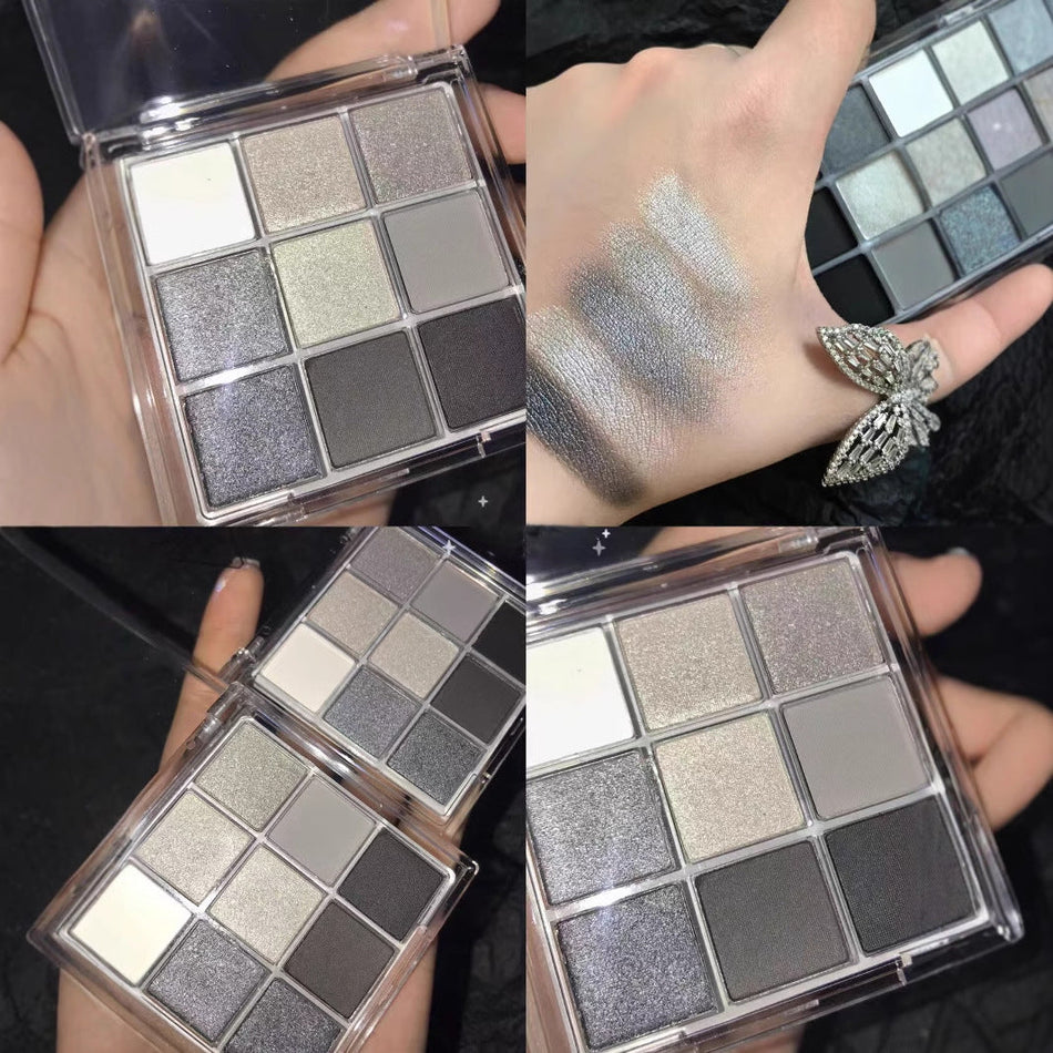 Smoky 9-Color Eyeshadow Palette – Cool Tone Glam