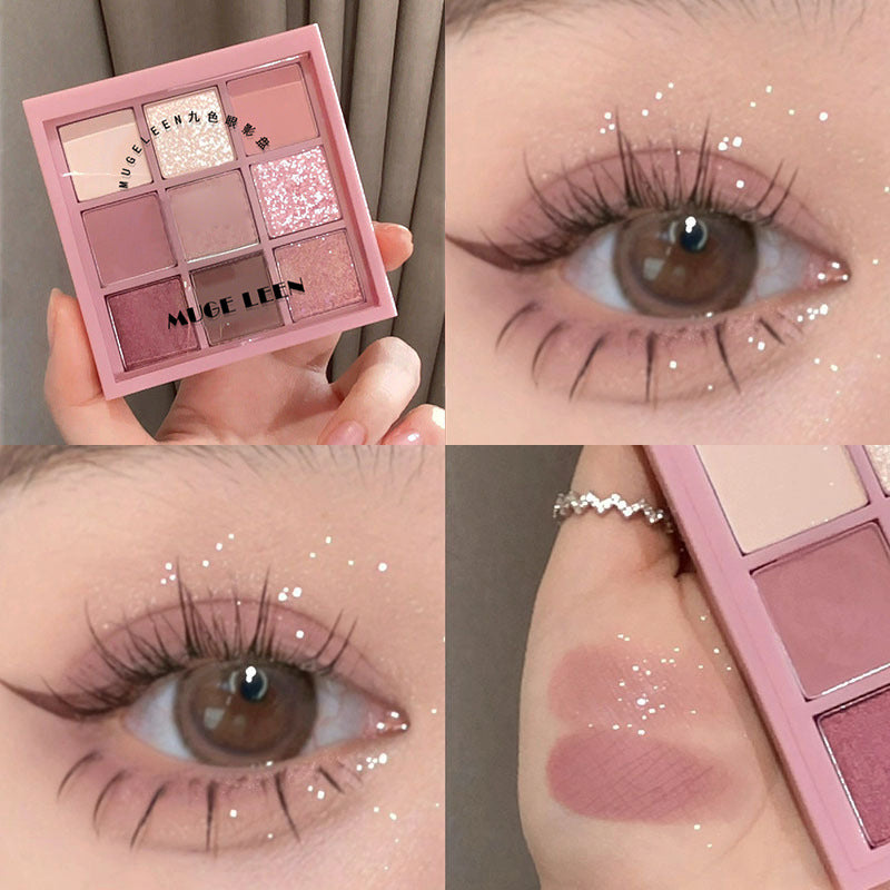 Rose Peach 9-Color Eyeshadow Palette – Soft Glam