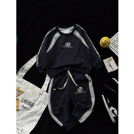 Boys’ Autumn 2025 Sweatshirt Two-Piece Casual Set – Spring Autumn Kids Fashion Nepal | Tudoholic