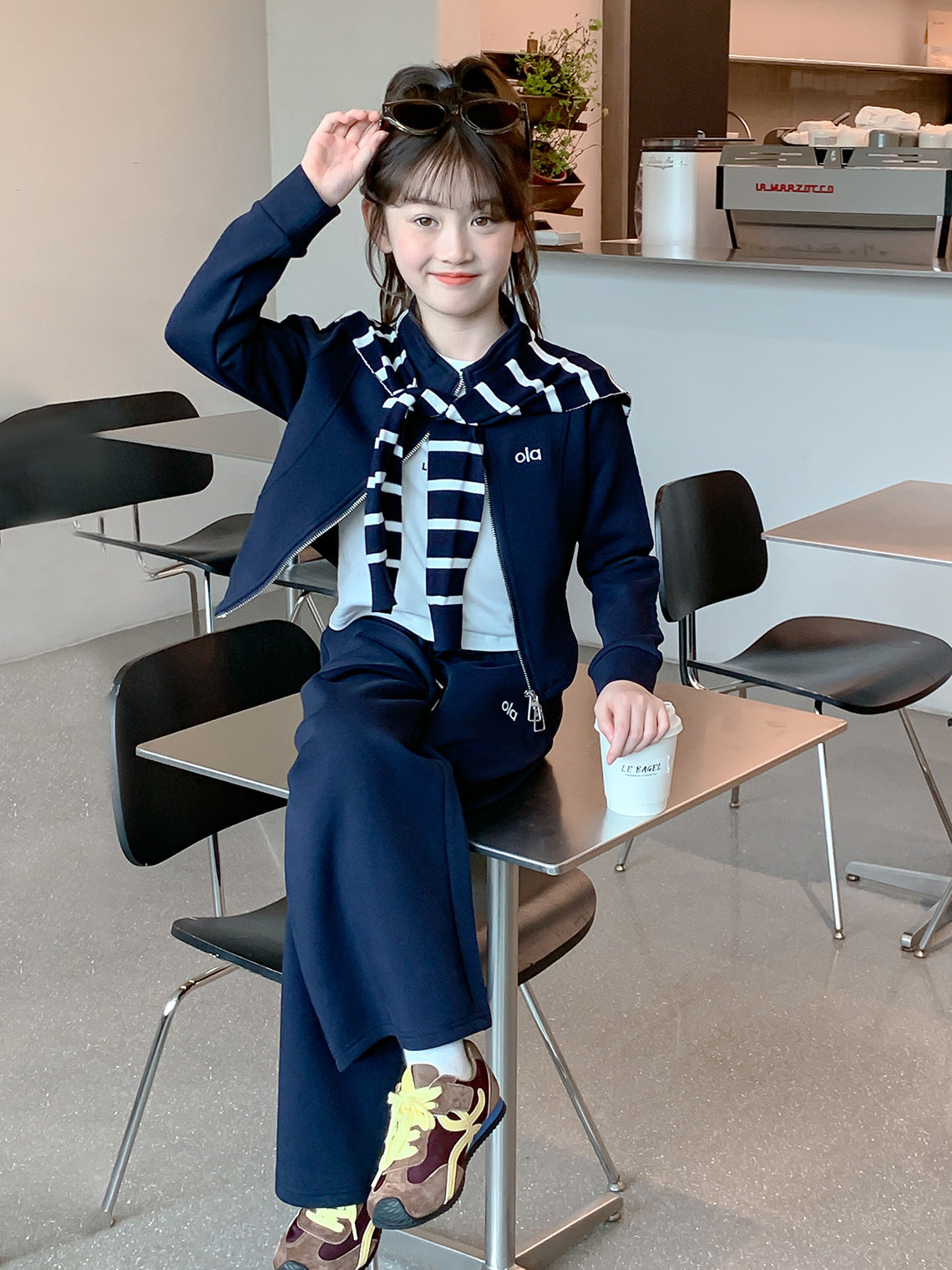 Girls’ Autumn 2025 Shawl Jacket Two-Piece Set – Spring Autumn Kids Fashion Nepal | Tudoholic