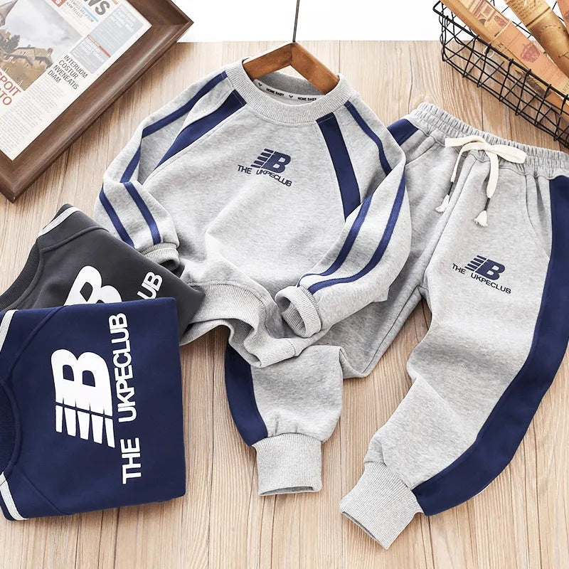 Boys’ Autumn 2025 Korean-Style Sweatshirt Set – Spring Autumn Kids Fashion Nepal | Tudoholic