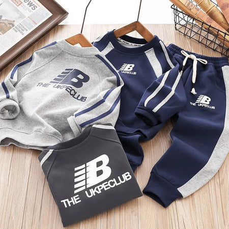 Boys’ Autumn 2025 Korean-Style Sweatshirt Set – Spring Autumn Kids Fashion Nepal | Tudoholic