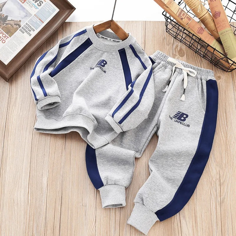 Boys’ Autumn 2025 Korean-Style Sweatshirt Set – Spring Autumn Kids Fashion Nepal | Tudoholic