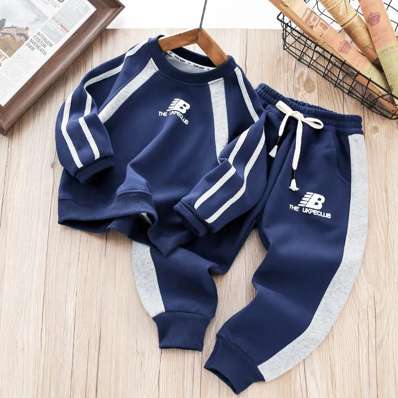 Boys’ Autumn 2025 Korean-Style Sweatshirt Set – Spring Autumn Kids Fashion Nepal | Tudoholic