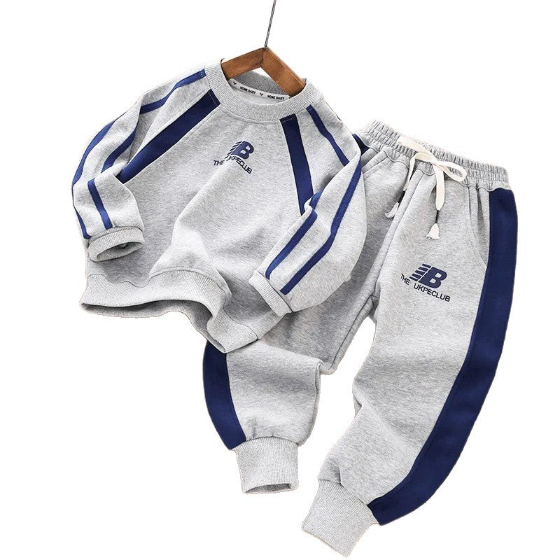 Boys’ Autumn 2025 Korean-Style Sweatshirt Set – Spring Autumn Kids Fashion Nepal | Tudoholic