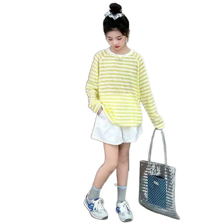Girls’ Summer 2025 Sun Protection Two-Piece Set – Summer Kids Fashion Nepal | Tudoholic