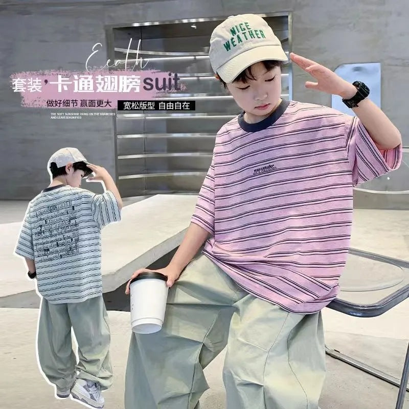Boys’ Summer 2025 Sports Two-Piece Set – Summer Kids Fashion Nepal | Tudoholic