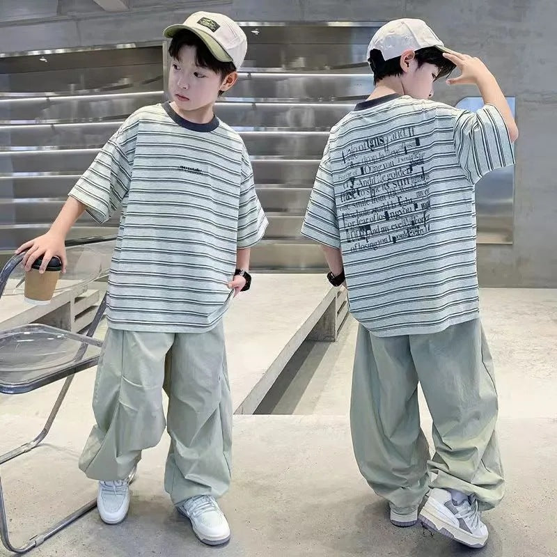 Boys’ Summer 2025 Sports Two-Piece Set – Summer Kids Fashion Nepal | Tudoholic