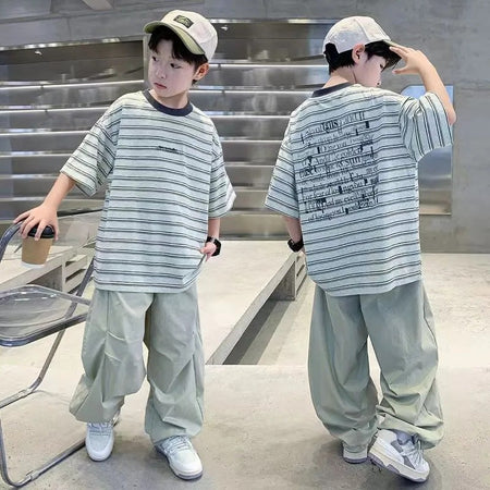 Boys’ Summer 2025 Sports Two-Piece Set – Summer Kids Fashion Nepal | Tudoholic