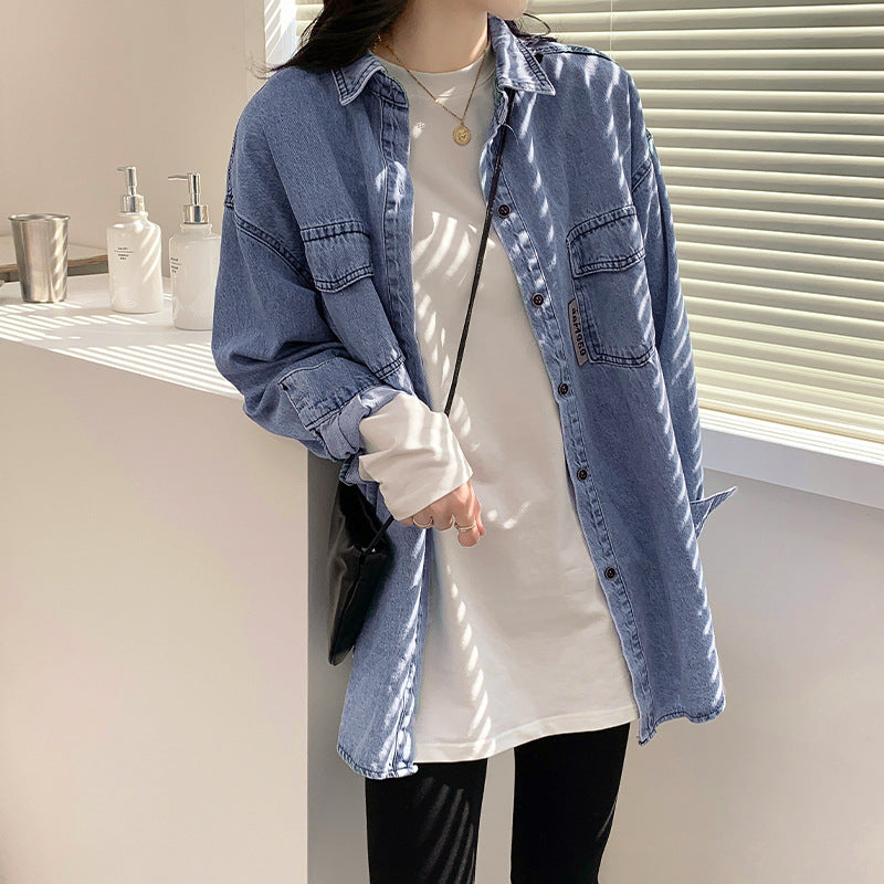 Cotton Slim Round Neck Long Sleeve Women Autumn Top