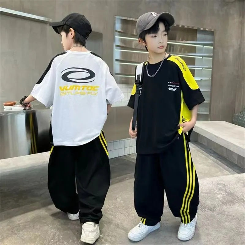 Boys Summer Korean Suit 2025 – Two-Piece Set – Summer Kids Fashion Nepal | Tudoholic