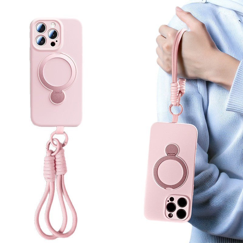 iPhone 17 Magnetic Rotating Case with Lanyard