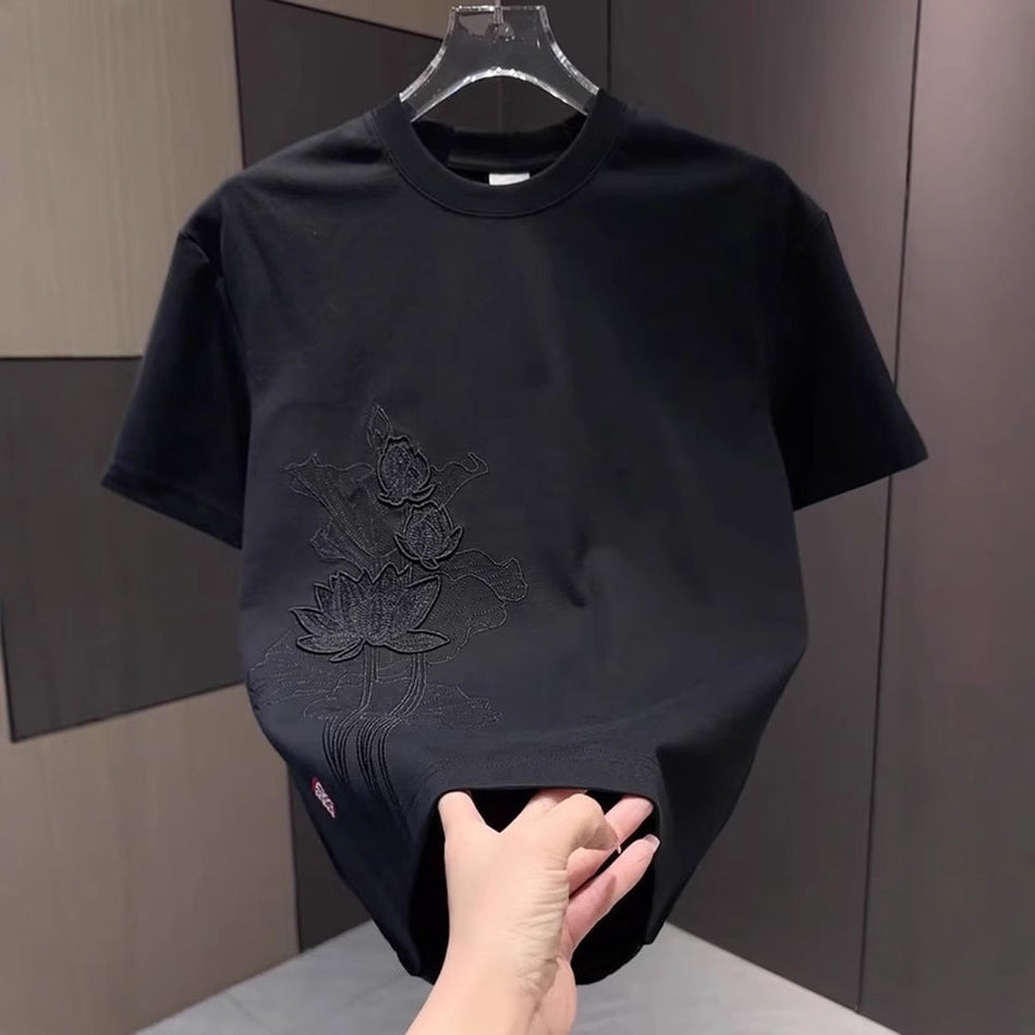 Embroidered National Style Loose Summer T-Shirt