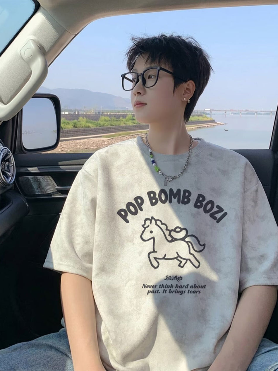 High Street Loose Printed Summer T-Shirt
