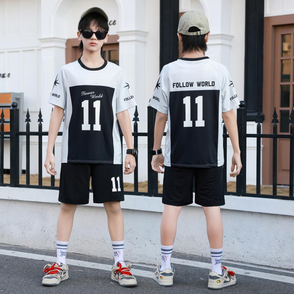 Boys Summer 2026 Western-Style Two-Piece Sports Suit – Summer Kids Fashion Nepal | Tudoholic