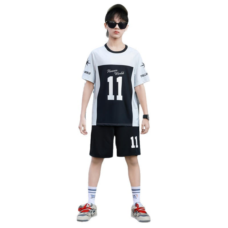 Boys Summer 2026 Western-Style Two-Piece Sports Suit – Summer Kids Fashion Nepal | Tudoholic