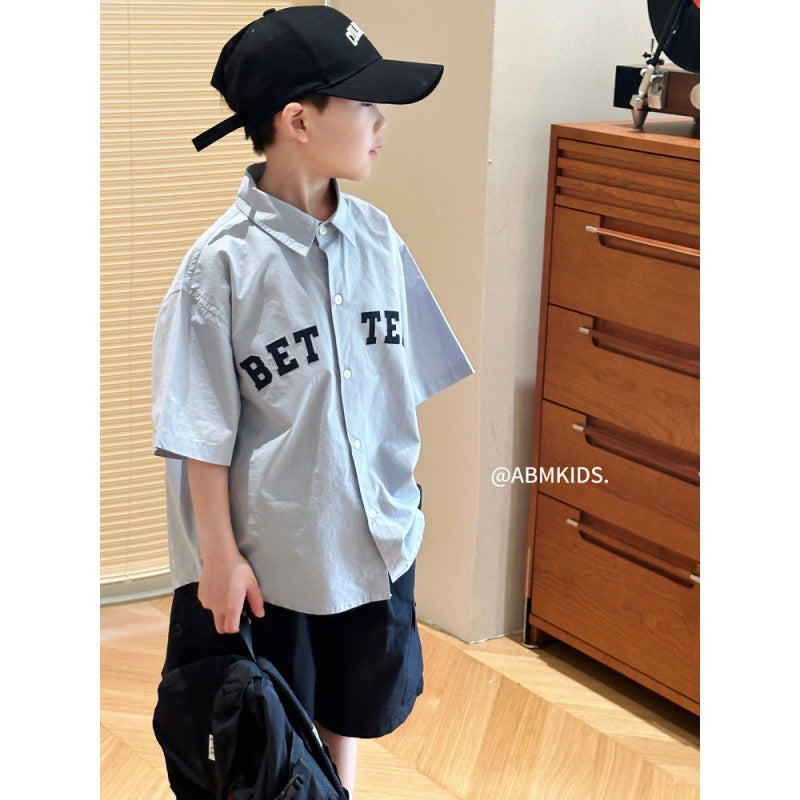 Boys Summer 2026 Short Sleeve Shirt & Shorts Suit – Summer Kids Fashion Nepal | Tudoholic